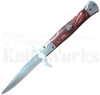 Orang Zaib 11" Swinguard Automatic Knife Red Pearlex l For Sale