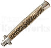 AKC Italy 13" Stag Horn Stiletto Automatic Knife l Bayonet Blade