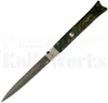 Samir Ahmad 13" Blue/Green Acrylic Fishtail Automatic Knife l For Sale