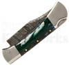 Orang Zaib 9" Blue/Green Acrylic Automatic Lockback Knife l Damascus