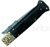 Samir Ahmad 9" Buffalo Horn Swinguard Automatic Knife l Damascus