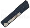 Lightning Elite Blue D/A OTF Automatic Knife l Satin Dagger Serrated