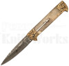 Samir Ahmad 9" Rams Horn Leverlock Automatic Knife l For Sale