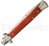 Frank B. 11" Red Heartwood Stiletto Bayonet Automatic Knife
