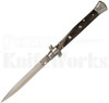 Frank B. 11" Dark Horn Stiletto Automatic Knife l Dagger Blade l For Sale