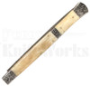 Samir Ahmad 18" Camel Bone Stiletto Automatic Knife l Engraved