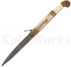 Samir Ahmad 13" Sicilian Ring Pull Camel Bone Automatic Knife l Damascus l For Sale