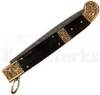 Samir Ahmad 13" Sicilian Ring Pull Buffalo Horn Automatic Knife Damascus