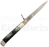 Dolphins 11" Falcon Ring Pull Automatic Knife Brazilian Horn l Southpaw l For Sale