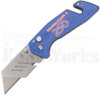 S-TEC Utility Box Cutter Button Lock Knife 250th Blue l For Sale