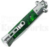 Milano 9" Stiletto Green Pearlex Automatic Knife