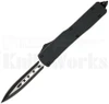 Delta Force Workman OTF Automatic Knife Black l 2-Tone Dagger l For Sale