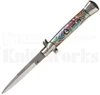 Italian Style 10" Stiletto Diecast Dragon Automatic Knife l For Sale