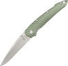 Kizer Cutlery Green Aluminium Linerlock Knife (Stonewash)