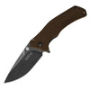 Kershaw Knockout Brown A/O Frame Lock Knife (Blackwash)