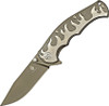 Kizer Cutlery Hellfire Titanium Frame Lock Flipper Knife (Grey)