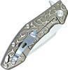 Kizer Cutlery Titanium Framelock Knife (Stonewash) Closed