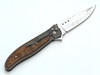 John Kubasek Custom Cocobolo Frame Lock Flipper Knife (Damasteel)