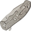 Kizer Cutlery Seppia Gray Tanto Frame Lock Knife (Stonewash) - Closed