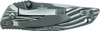 Schrade Drop Point Grooved Framelock Knife (Ti Coated) - Closed