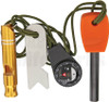 Marbles Survival Combo Kit Compass, Ferro Rod, Striker, Whistle (4 pc)