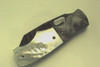 Tim Wilson Custom Gents Pearl Backup Liner Lock Knife (Damascus) Closed