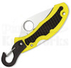 Spyderco Snap-It Salt Yellow Lockback Knife (Full Satin Serr)