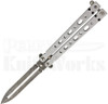 Bear OPS Bear Song IV Gray Double Grind Butterfly Knife (Damascus)