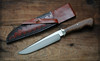 John April Custom English Walnut Fixed Blade Knife l With Sheath