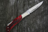 Ken Steigerwalt Custom Red Lockback Knife  l For Sale