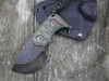 Wander Tactical Tryceratops Green Fixed Blade Knife (2.5" Black)