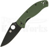 Spyderco Tenacious Green Linerlock Knife (3.39" Black) C122GPBGR