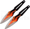 Perfect Point Flamed Throwing Knives Black/Orange