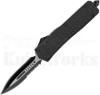 Delta Force Black Automatic Knife Two-Tone Serrated