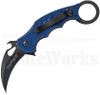 Fox Knives Karambit Knife Blue Twill Carbon Fiber 