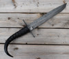 John Kubasek Fixed Blade Knife Ram's Horn l Damascus Blade