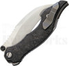 Custom Knife Factory Krokar Tail-Lock Knife Marbled Carbon Fiber l For Sale