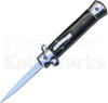 Italian 5" Mini Black Marble Stiletto OTF Automatic Knife