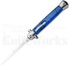 Italian 11" Blue Marble Stiletto OTF Automatic Knife