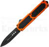 Titan Orange D/A OTF Automatic Knife Black Spear Point