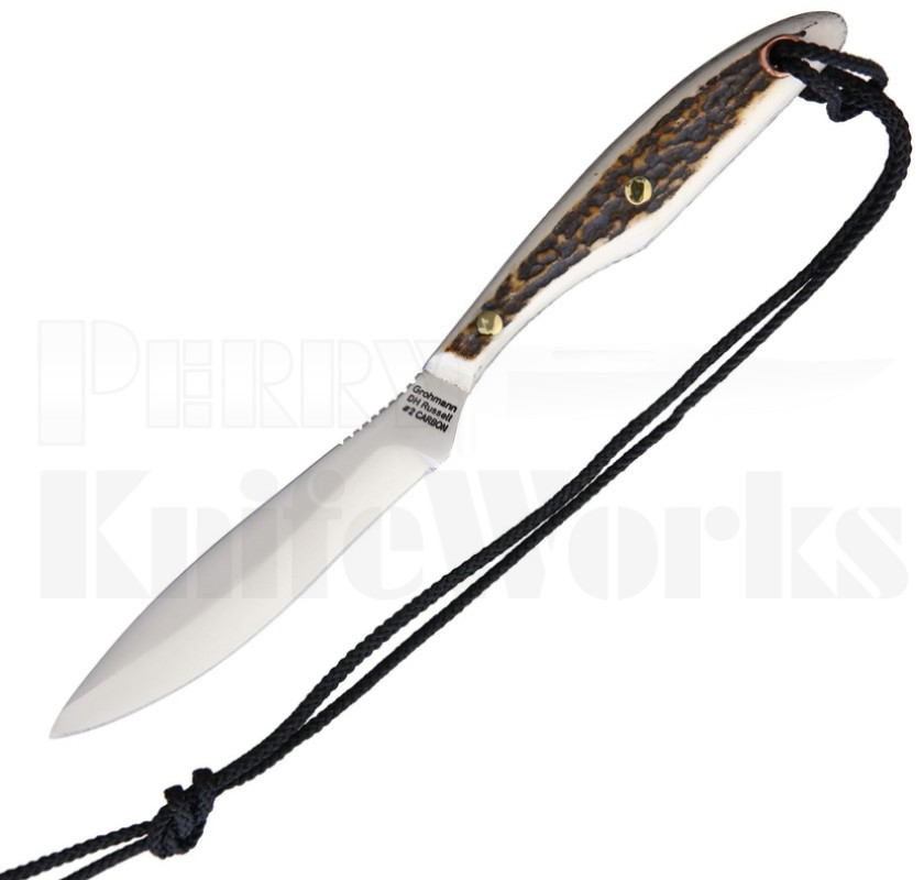 Grohmann Knives 2 Trout & Bird Fixed Blade Knife Stag l Free Shipping