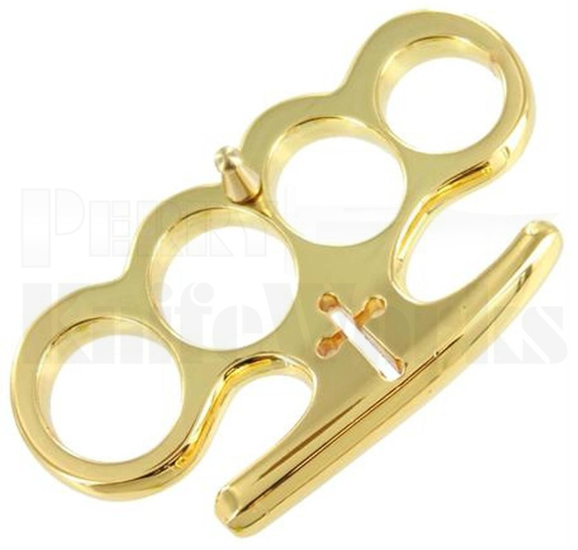 Holy Cross Heavy Duty Belt Buckle Knuckle Weight l Gold Finish