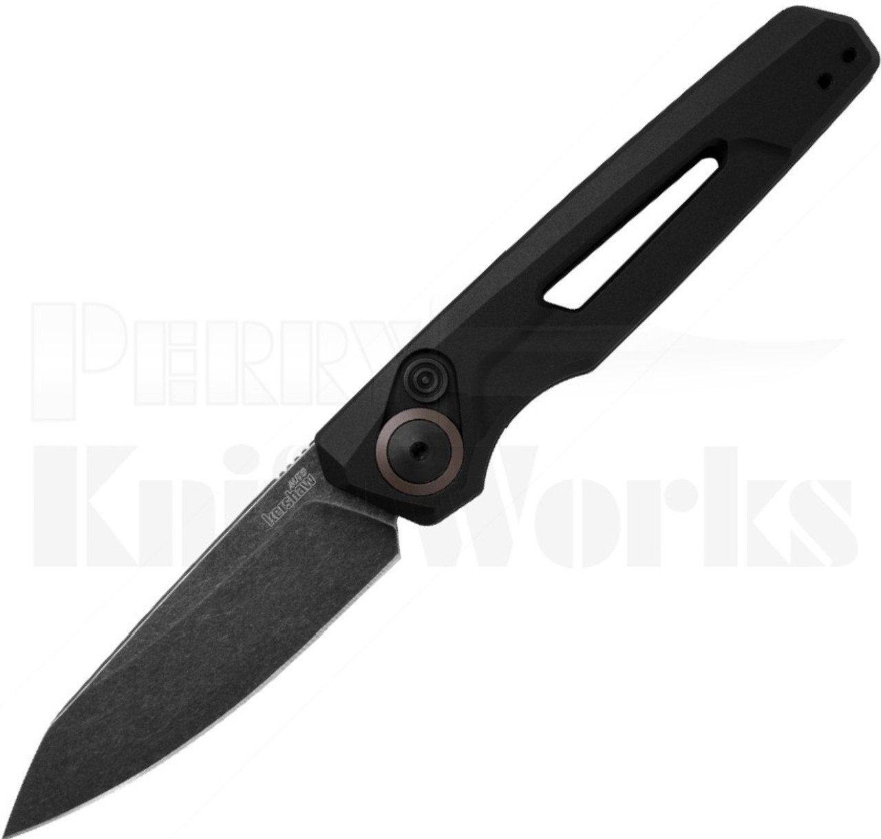 Knife Sharpening - Kershaw Launch 11 - off center factory grind