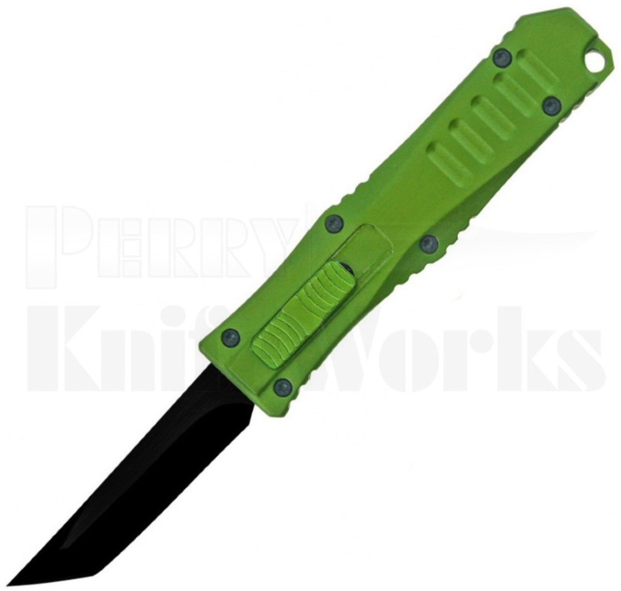 Delta Force Mini OTF Automatic Knife Green l 2" Black Tanto