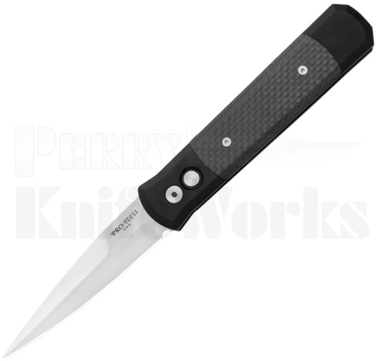 Protech Godfather Automatic Knife Carbon Fiber 901 - Satin Blade