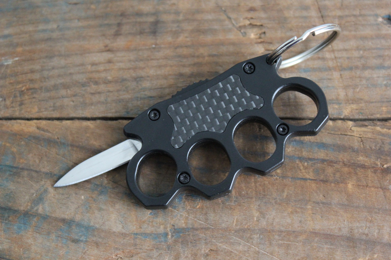 Delta Force Automatic OTF Mini Knuckle Knife Keychain l For Sale