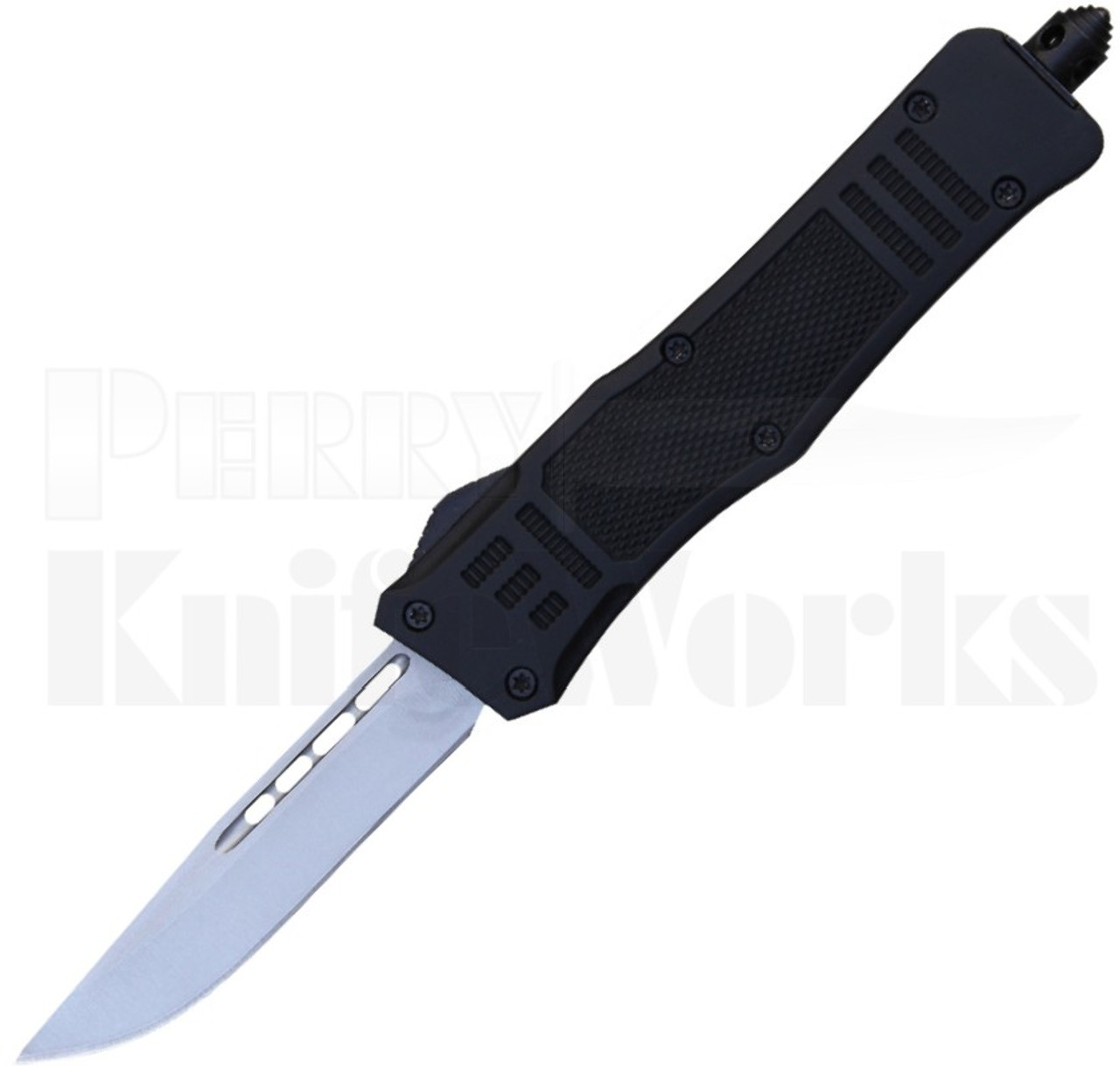 Delta Force Mini Automatic Knife Black l Bead Blast Drop Point l For Sale