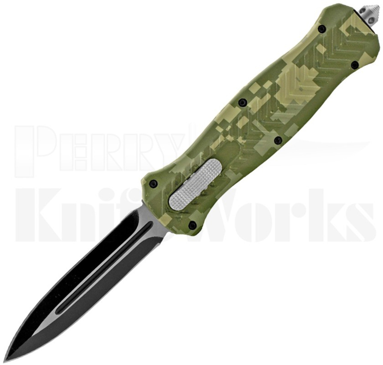 Delta Force D/A OTF Dagger Automatic Knife Gray-Camo Tread l For Sale