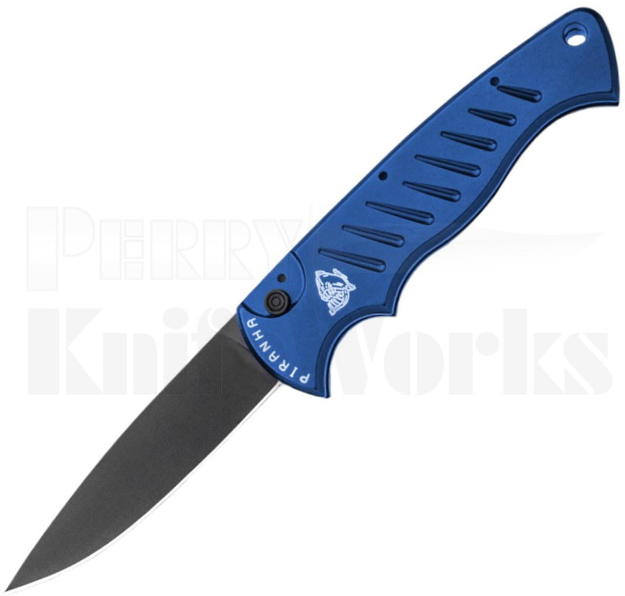 Piranha Pocket Automatic Knife Blue P-1 l Tactical Black l For Sale