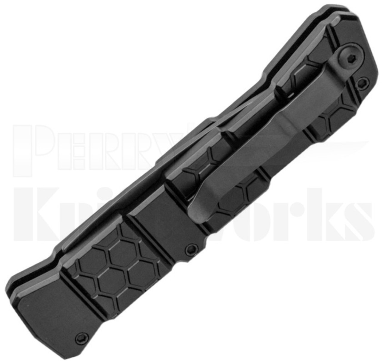 Piranha 21 Automatic Knife Black Aluminum Tactical Black